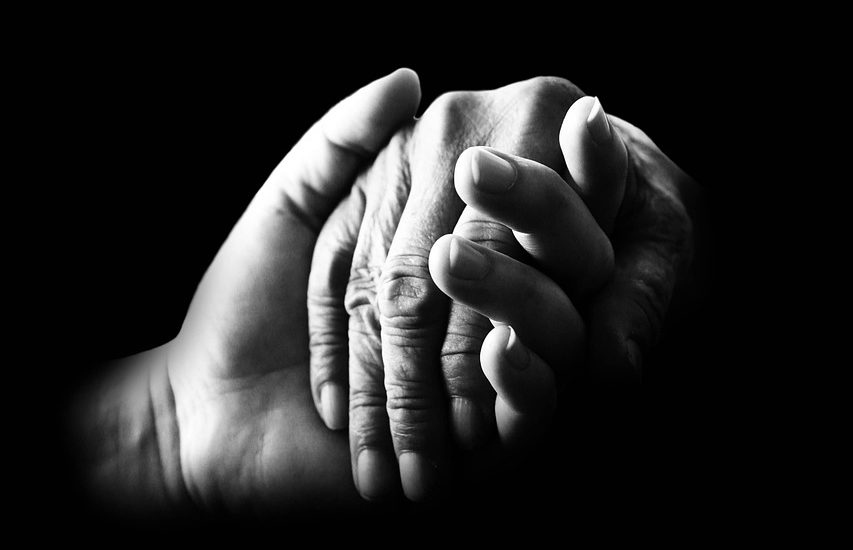 hands showing compassion